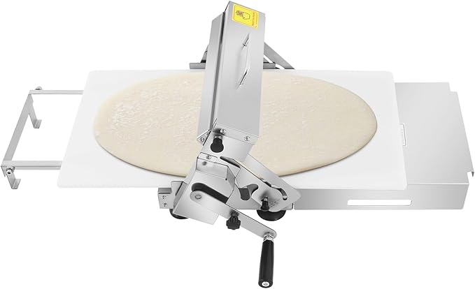 Folding Dough Sheeter, 32.68 x 18.9In Manual Dough Sheeter, 0-25mm Adjustable Thickness Stainless Steel Dough Machine for Baking Pastries and Bread, Pizza, Croissants, Pastry