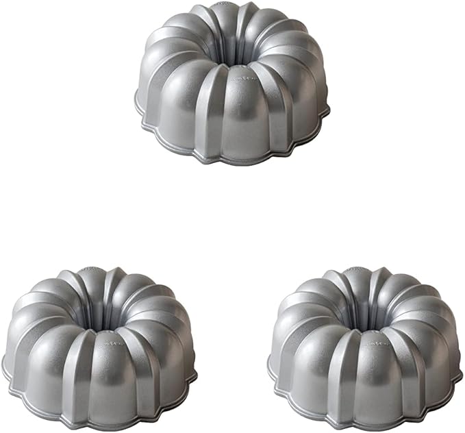 Nordic Ware Original Bundt, 12-Cup, Silver (Pack of 3)