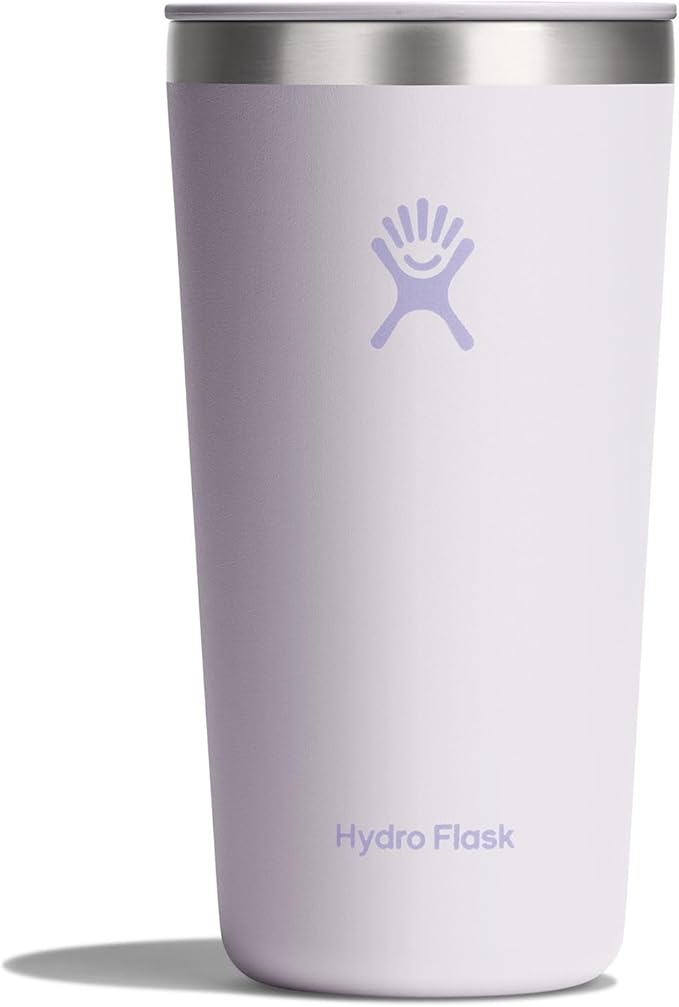 Hydro Flask All Around Tumbler Press-In Lid, Insulated Travel Mug, Stainless Steel Coffee Cup 20 Oz Cloud Pink