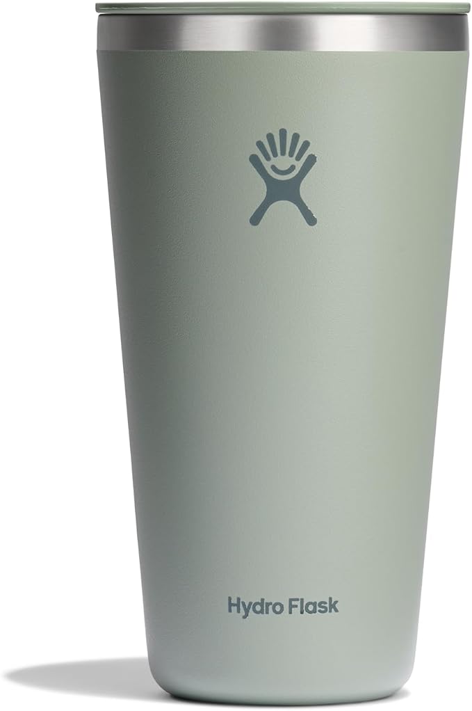 Hydro Flask All Around Tumbler Press-in Lid, Insulated Travel Mug, Stainless Steel Coffee Cup 28 Oz Agave Green