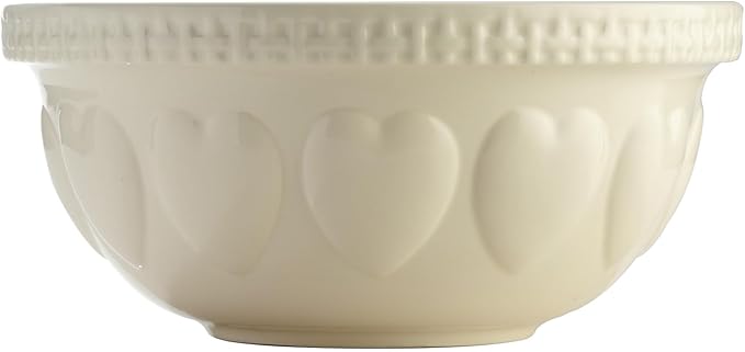 Mason Cash | S12 Cream Hearts Mixing Bowl - 4.25 Quarts