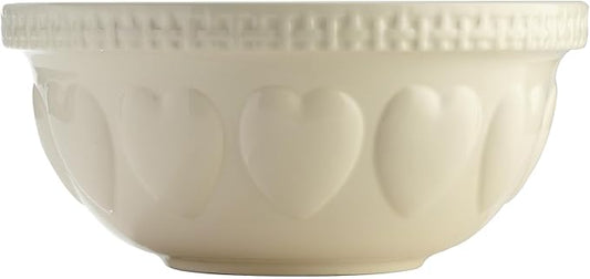Mason Cash | S12 Cream Hearts Mixing Bowl - 4.25 Quarts