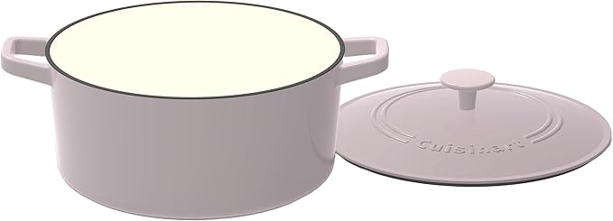 Cuisinart Chef's Classic Enameled Cast Iron Round Covered Casserole (Gray, 5- Quart)