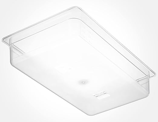 CURTA 6-Pack Full Size 4" Deep NSF Polycarbonate Food Pans | Dishwasher & Freezer Safe Clear Container for Prep Tables, Buffet, Salad Bar, Commercial & Home Kitchen