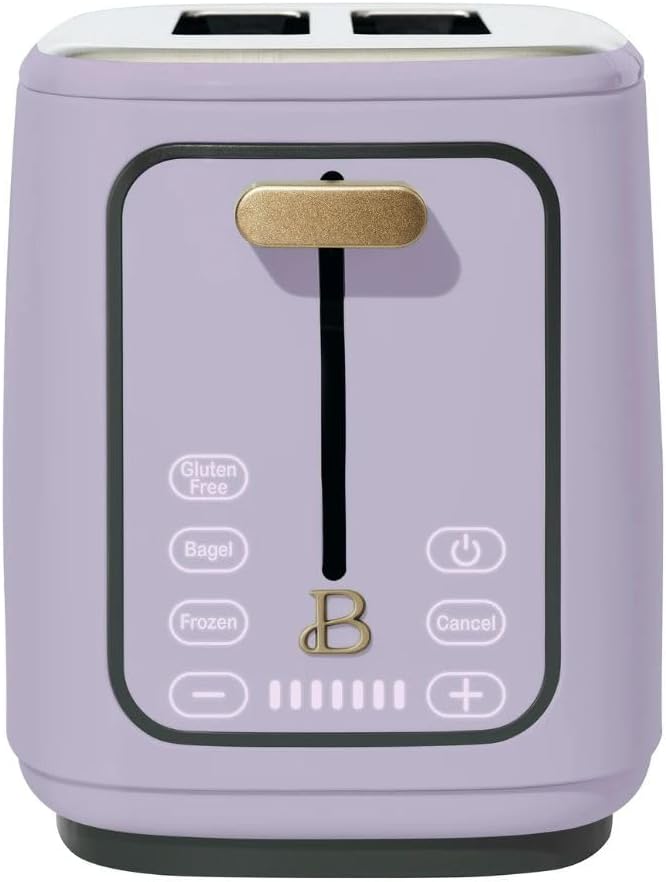 2-Slice Toaster, Touch-Activated Display, 7 Shade Settings, Bagel/Frozen/Reheat Presets by Drew Barrymore (Lavender)