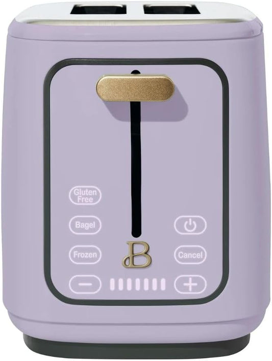 2-Slice Toaster, Touch-Activated Display, 7 Shade Settings, Bagel/Frozen/Reheat Presets by Drew Barrymore (Lavender)