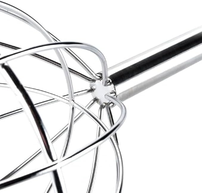 Soro Essentials- 48” Stainless Steel Kettle Whip- 8" Diameter Ball Head Whisk for Cooking Beating Blending Stirring Ingredients Mixing Sauces Baking Tools for Cake Bread Pizza Pastry Biscuits
