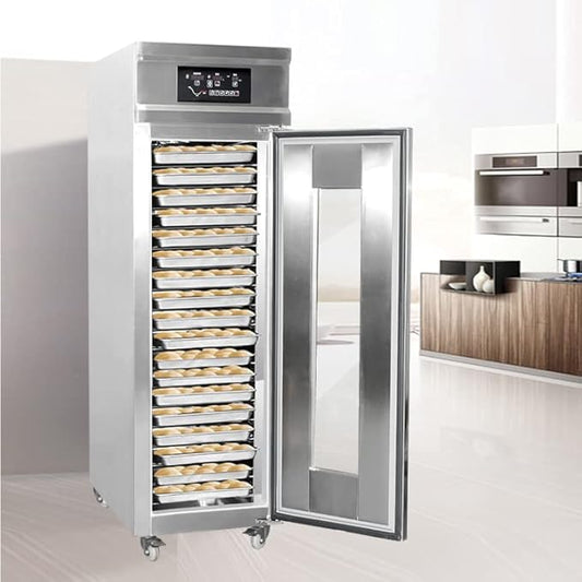 Kolice Commercial Auto Dough Baking Proofer Machine,Baking Equipment,Food Preserver Integrated Cooling,Thawing,Keep Fresh and Fermentation Function-18 Tray,650L,Temperature Range: 0C to 45C