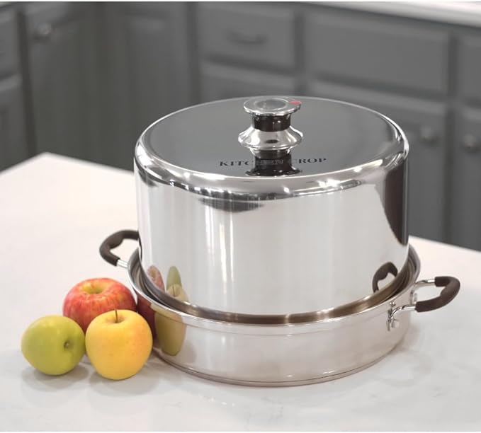 Kitchen Crop Steam Canner with Temperature Indicator (Stainless Steel Steam Canner + Tools)