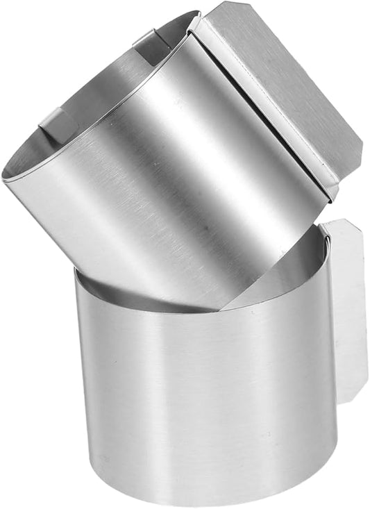 UPKOCH Stainless Steel Adjustable Cake Ring 2.36 Inch Round Mousse Cutter for Baking Pastries Desserts Non-Stick Dishwasher Safe