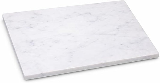 Marble Pastry & Cutting Board – 10x14 Inch Natural Stone Slab with Non-Slip Feet for Dough, Cheese, Baking, Serving, Charcuterie, Trivet – Easy to Clean Gift Tray.