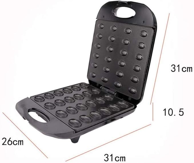 Electric Nut Cake Maker, High Capacity 24, Nut Baker Bread Waffle Sandwich Baking Machine, Frying Pan for Toaster, Breakfast, Kitchen, Oven Gift