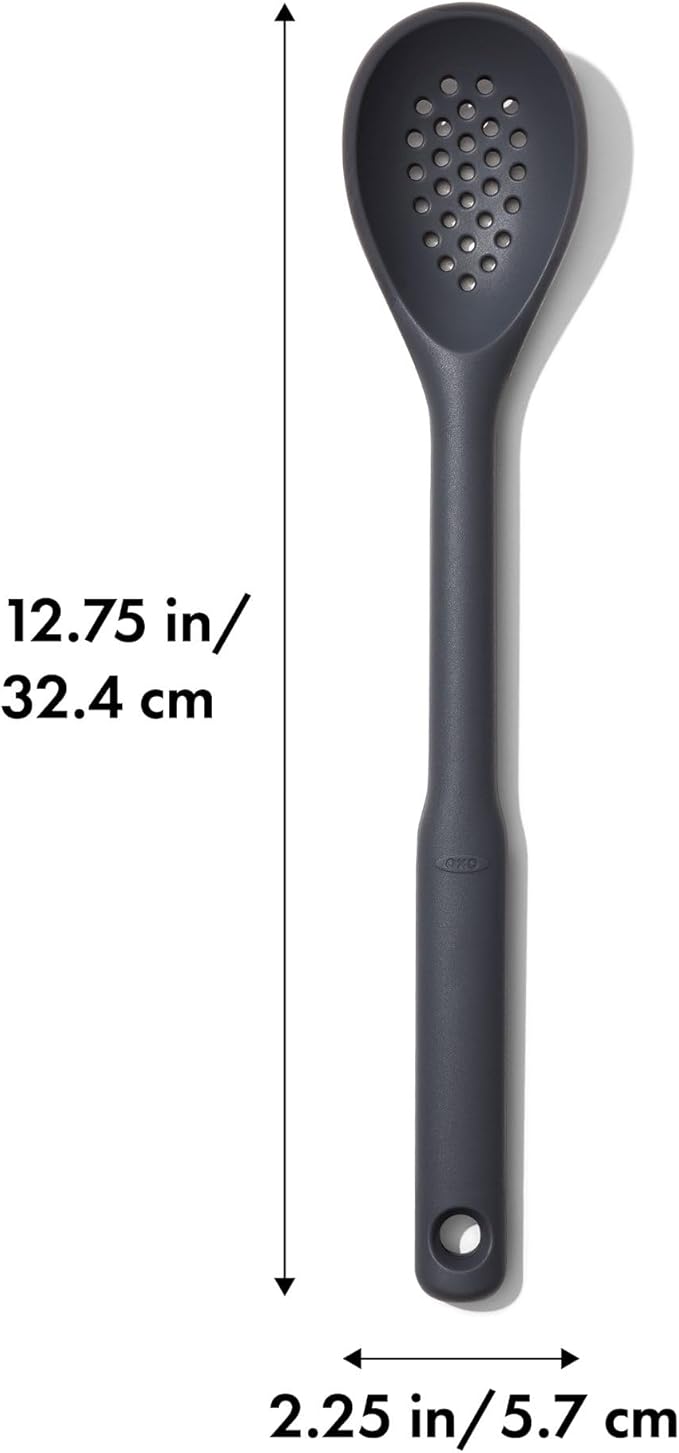 OXO Good Grips Silicone Slotted Spoon, us:one Size, Peppercorn