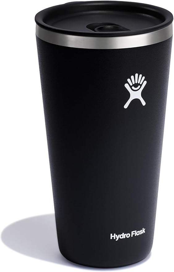 Hydro Flask All Around Tumbler Press-in Lid, Insulated Travel Mug, Stainless Steel Coffee Cup 28 Oz Black