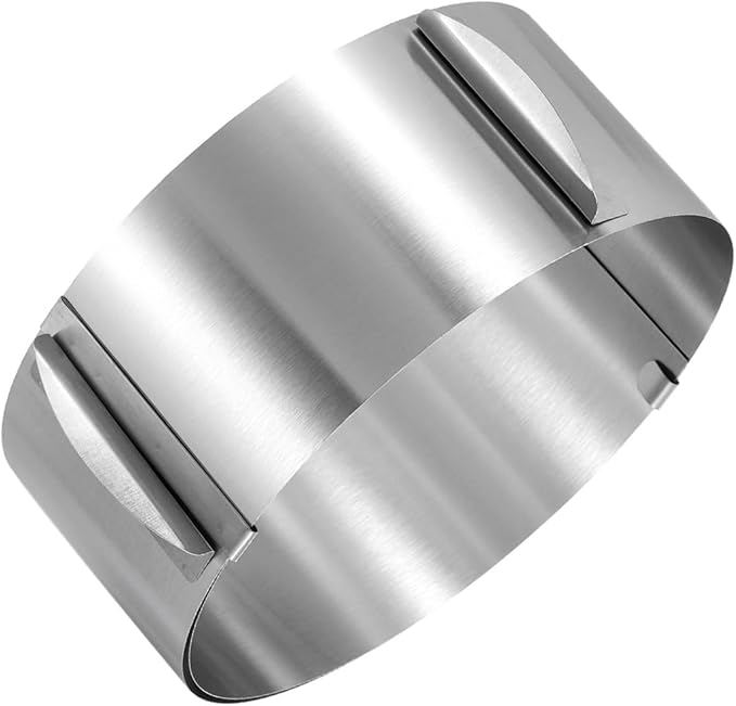 HARFINGTON 6" to 12" Cake Ring 8.5cm High Adjustable Round Cake Ring Stainless Steel Mousse Baking Moulds Bakeware Supplies for Baking Cooking Making Tool