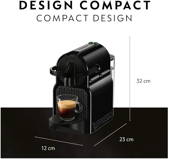 Nespresso Inissia Espresso Machine by De'Longhi with Milk Frother, 24 ounces, Black