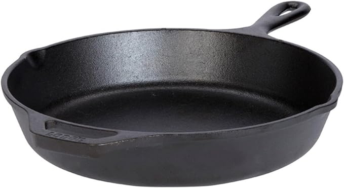 Lodge Seasoned Cast Iron Skillet - PFAS-Free,Non-Toxic Cookware - Use with an Oven,Stove,Grill,or Campfire - Naturally Non-Stick & Oven Safe - 10.25 Inches,(Pack of 3)