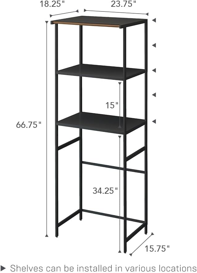 YAMAZAKI Home Tower Kitchen Appliance Storage Rack Metal Shelving Unit - Standing Organizer Heavy Duty Shelves, 67" - Steel