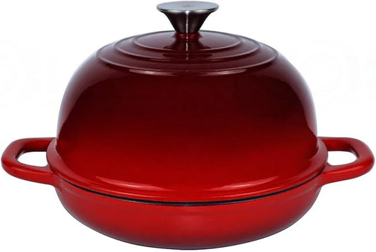 Dutch Oven for Bread Baking Bread Oven for Sourdough Bread Baking, Enameled Cast Iron Dutch Oven Pot with Lid 5 qt Cast Iron Bread Pan, Red