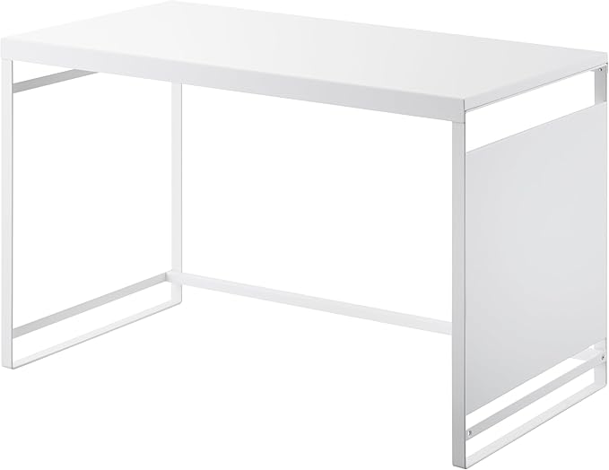 YAMAZAKI Home Kitchen Appliance Rack, Microwave Stand With Steel Side Panel, Adjustable Shelves, Hooks & Storage For Countertops, Small Kitchen Organizer, Modern Minimal Design - Steel
