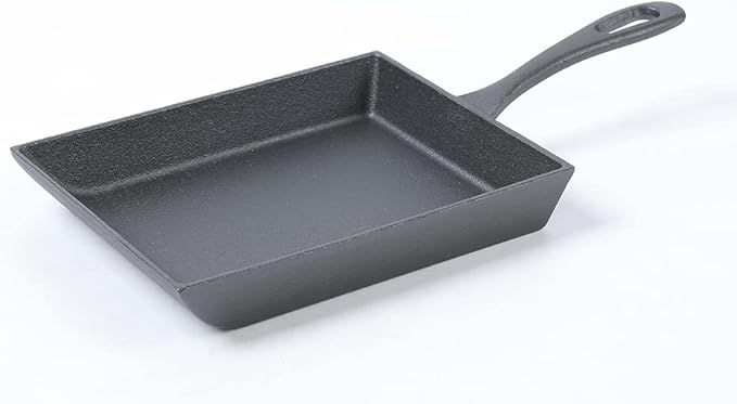 HAWOK Japanese Omelette Pan Cast Iron Rectangle Egg Pan tomagoyaki pan rolled eggs pre-seasoned