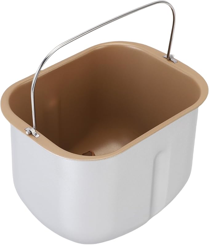 Bread Machine Baking Bucket, 7.67 * 5.9 * 6.49inch Bread Maker Inner Bucket Non Stick Baking Bucket Stainless Steel Inner Replacement Part for Home and Commercial Bakeries