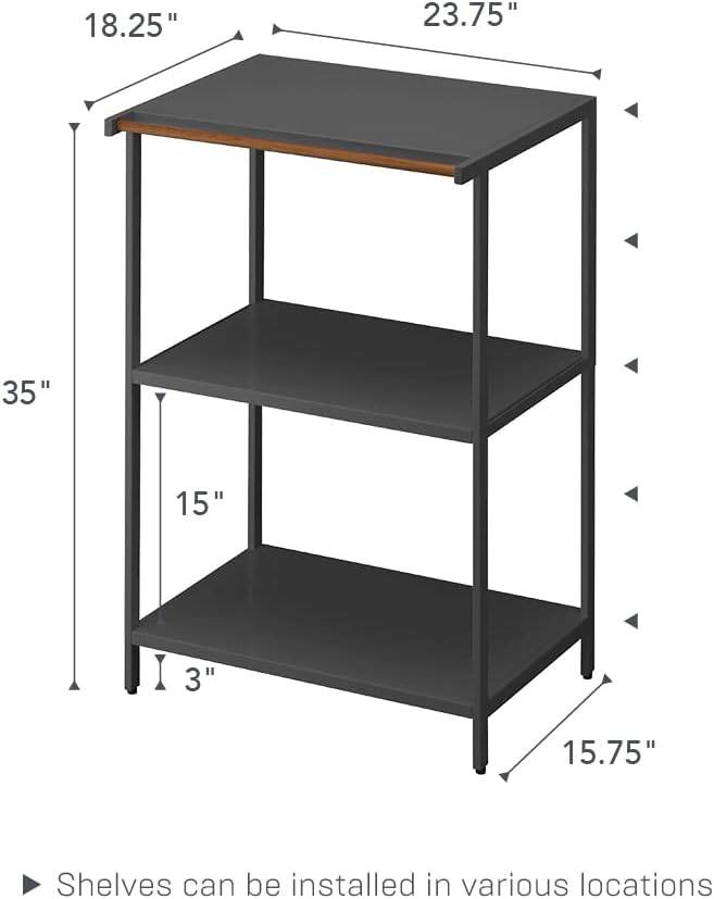 YAMAZAKI Home Tower Kitchen Appliance Storage Rack Metal Shelving Unit - Standing Organizer Heavy Duty Shelves, 35" - Steel