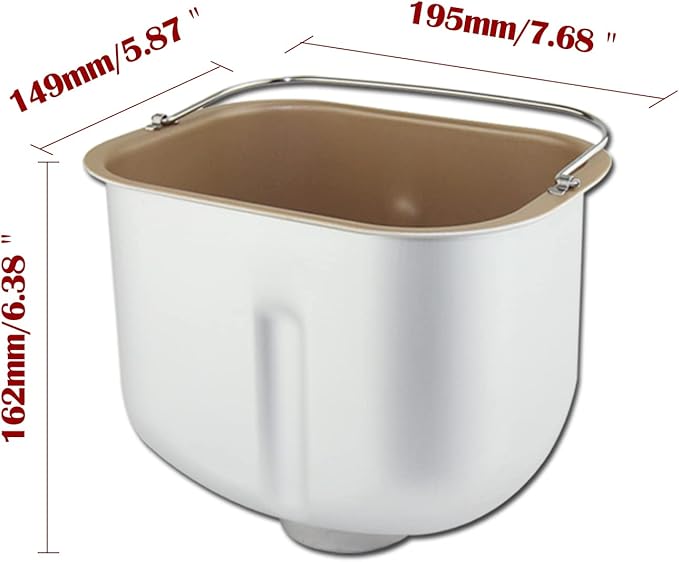 Bread Machine Baking Bucket Bread Plate Household Bread Baking Pan Bread Machine Parts (rectangle（2LB）)
