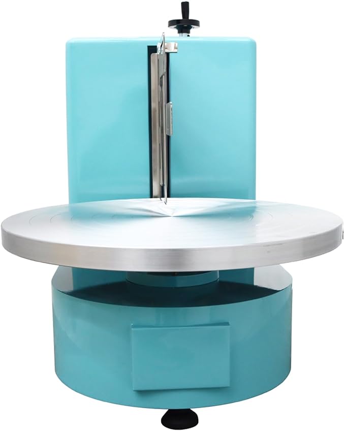 INTSUPERMAI Cake Cream Spreading Coating Smearing Machine Cake Decorating Machines Baking Tools Birthday Cake Cream Spreading Machine 110V Suitable for 4-16 inch Cake Green Color Triangle Bottom