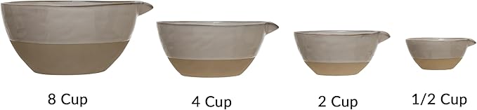 Stoneware White Batter Bowls (Set of 4)