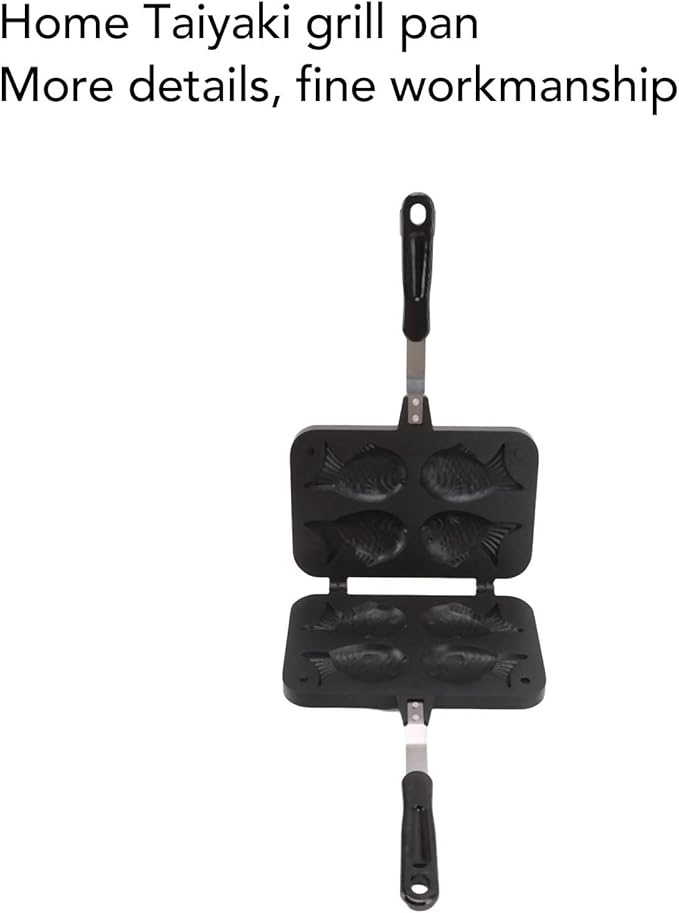Waffle Maker,Taiyaki Fish Shape Cake Non Stick Bakeware Double Baking Pan Waffle Baking with Anti Scalding Handle Japanese Taiyaki Making Machine