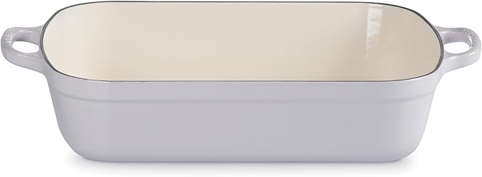 Le Creuset Enameled Cast Iron Signature Rectangular Roaster, 5.25 qt. (11.7" x 16.8"), Shallot