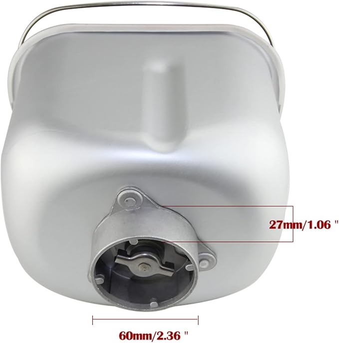 Bread Machine Baking Bucket Bread Plate Household Bread Baking Pan Bread Machine Parts (rectangle（2LB）)