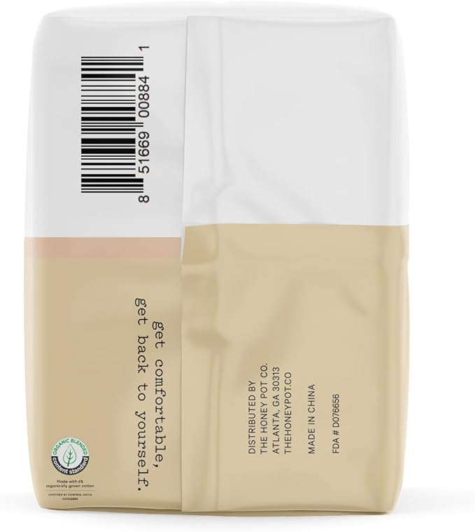 The Honey Pot Company ?€? Incontinence Pads for Women - Non-Herbal Overnight - Bladder Leak Control - Organic Cotton Cover & Ultra-Absorbent Pulp Core - Feminine Care - 16 ct