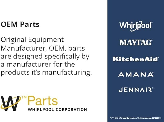 Whirlpool WPW10195417 OEM Dishwasher Dishrack Roller