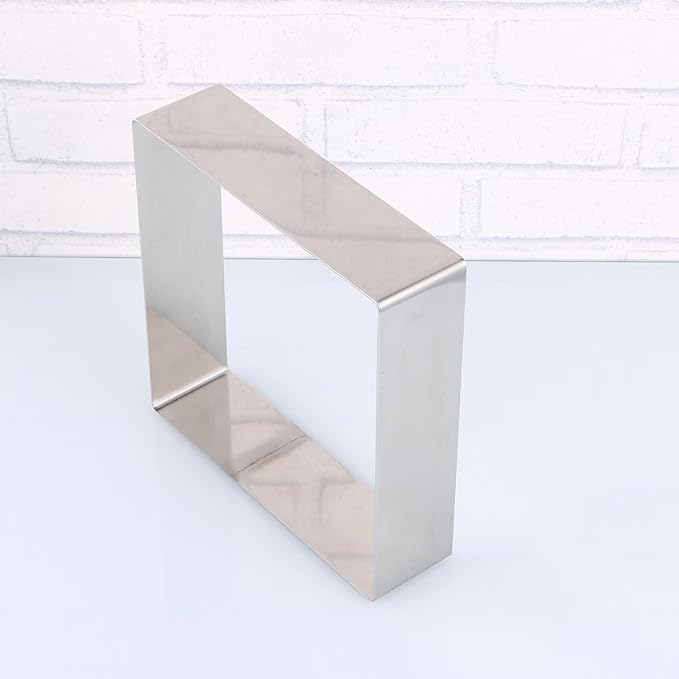 BESTonZON 7.3 Inch Square Cake Ring Stainless Steel Baking Tool for Diy Pastry Mousse Cookie Bread Cutter Mold Kitchen Accessory