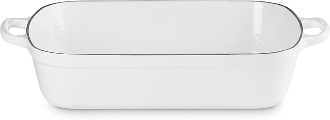 Le Creuset Enameled Cast Iron Signature Rectangular Roaster, 5.25 qt. (11.7" x 16.8"), White
