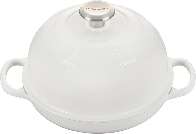 Le Creuset Enameled Cast Iron Signature Round Bread Oven, 9.5 inch, White