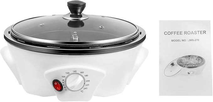 500g Electric Coffee Roaster, 800W 110V Household Coffee Bean Baking Machine with Non-Stick Surface&0-240℃ Temperature Adjust for Cafes Home Use