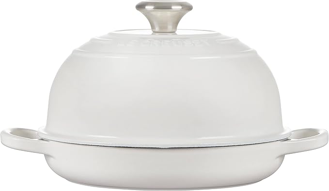 Le Creuset Enameled Cast Iron Signature Round Bread Oven, 9.5 inch, White