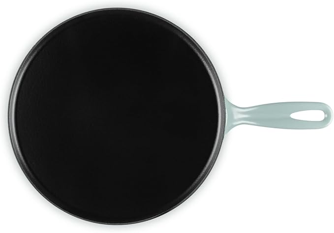 Le Creuset Enameled Cast Iron Traditional Round Crepe Pan, 10.25", Sea Salt