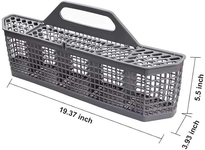 US-Based Supplier - WD28X34744 WD28X26099 Dishwasher Lower Dishrack Assembly Compatible with GE Dishwashers with WD28X10128 Dishwasher Silverware Basket