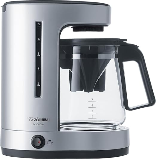 Zojirushi EC-DAC50SZ ZUTTO Coffee Maker 5 Cups, Silver, PFAS-free
