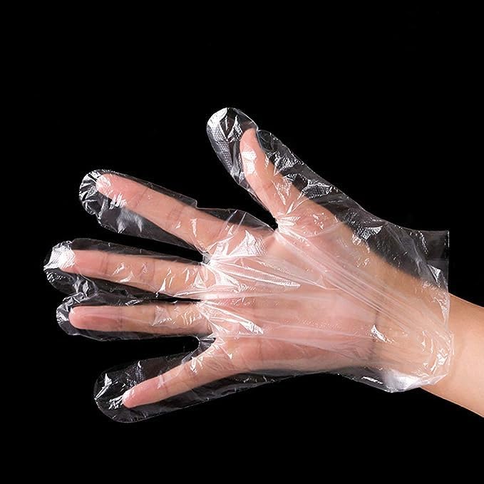HLIN 6000 Pcs Plastic Food Prep Gloves - Disposable, Transparent for Food Service