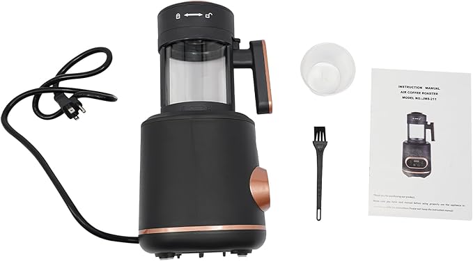 1500W Coffee Bean Roaster Machine, 100g Electric Bean Machine with Timer and Heating Adjustable, Roast Coffee At Home, Intelligent Control, 110V