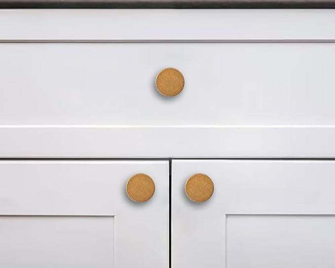 khtumeware 10 Pack Antique Brass Cabinet Knobs Solid Heavy-Duty Bifold Closet Door Knobs Cabinet Hardware for cabinets Dressers Pull for Bathroom Kitchens Knobs