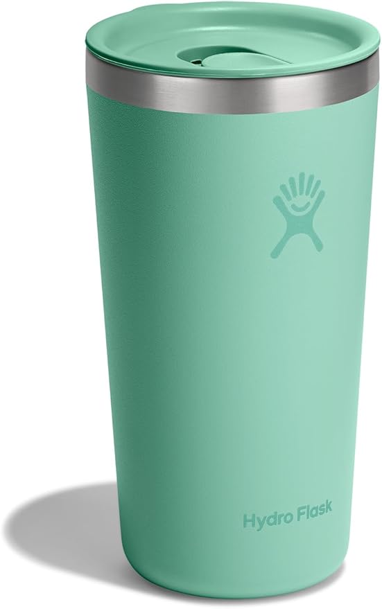 Hydro Flask All Around Tumbler Press-In Lid, Insulated Travel Mug, Stainless Steel Coffee Cup 20 Oz Mermaid Green