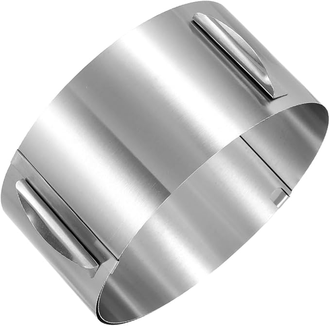 HARFINGTON 6" to 12" Cake Ring 10cm High Adjustable Round Cake Ring Stainless Steel Mousse Baking Moulds Bakeware Supplies for Baking Cooking Making Tool