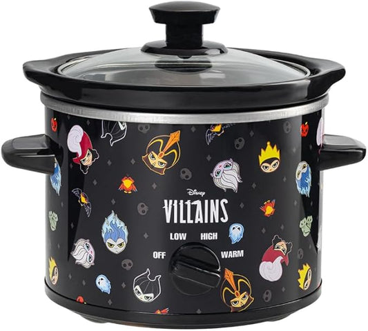 Uncanny Brands Disney Villains 2qt Slow Cooker - Small Kitchen Appliance