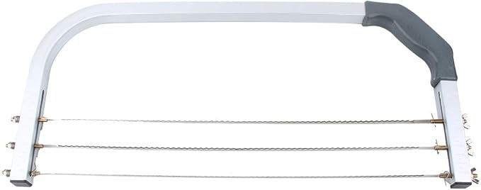 Qiilu Adjustable Cake Leveler, Bright White Adjustable Wire Cake Cutter Leveler Stainless Steel Baking Tools